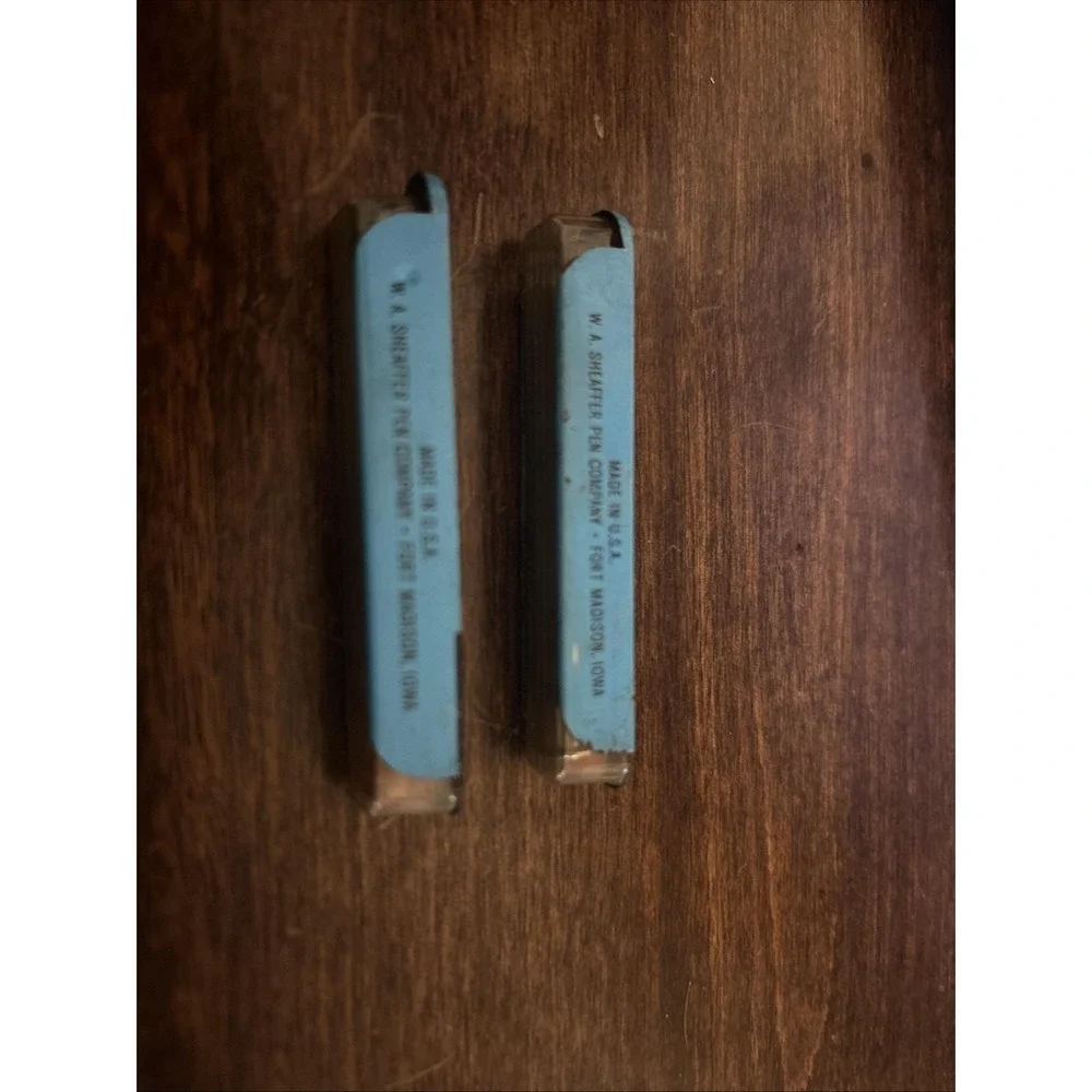 Vintage SHEAFFER's Pen Co ERASERS TIN Advertising Set Of 2‎